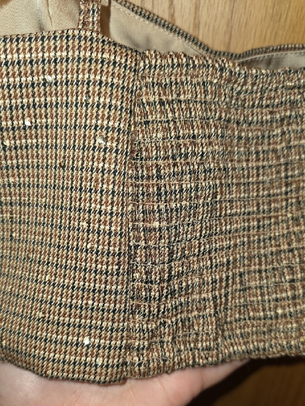 House of Harlow 1960 Brown Tweed Crop Top - Picture 5 of 5